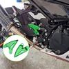 LEDISHUN Foot Peg Heel Plate Guard Protector Foot Pegs For Kawasaki Ninja 400 Z400