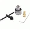4pcs/set Micro Motor Drill Chuck Clamping Range 0.3-4mm Taper Mounted Mini Drill Chuck With Chuck Key 3.17mm Brass Electric Motor Shaft