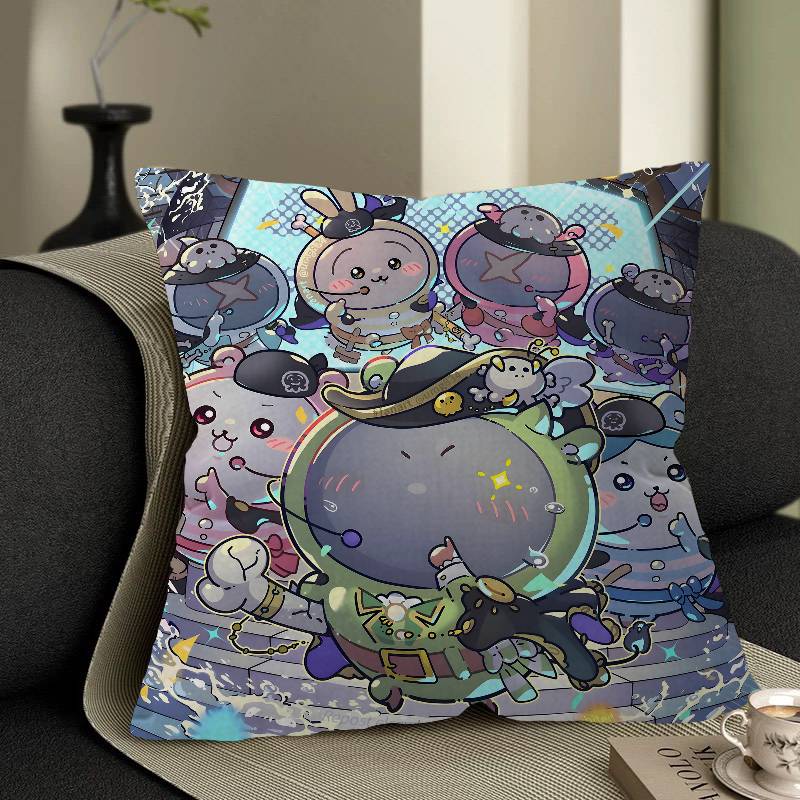 Cartoon Cute Amine Chiikawas Pillow Cushion Cover Pillowcase Living Room Sofa Home Decor