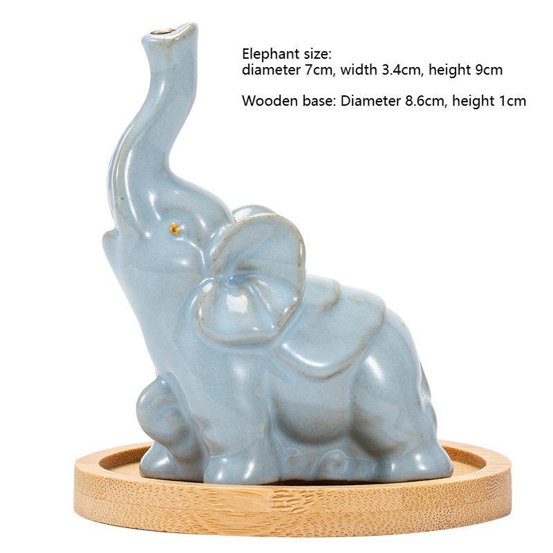 Creative Elephant-shaped Ceramic Incense Stick Incense, Tea Pet Incense Burner, Tea Ceremony Decorative Item for Incense Burning