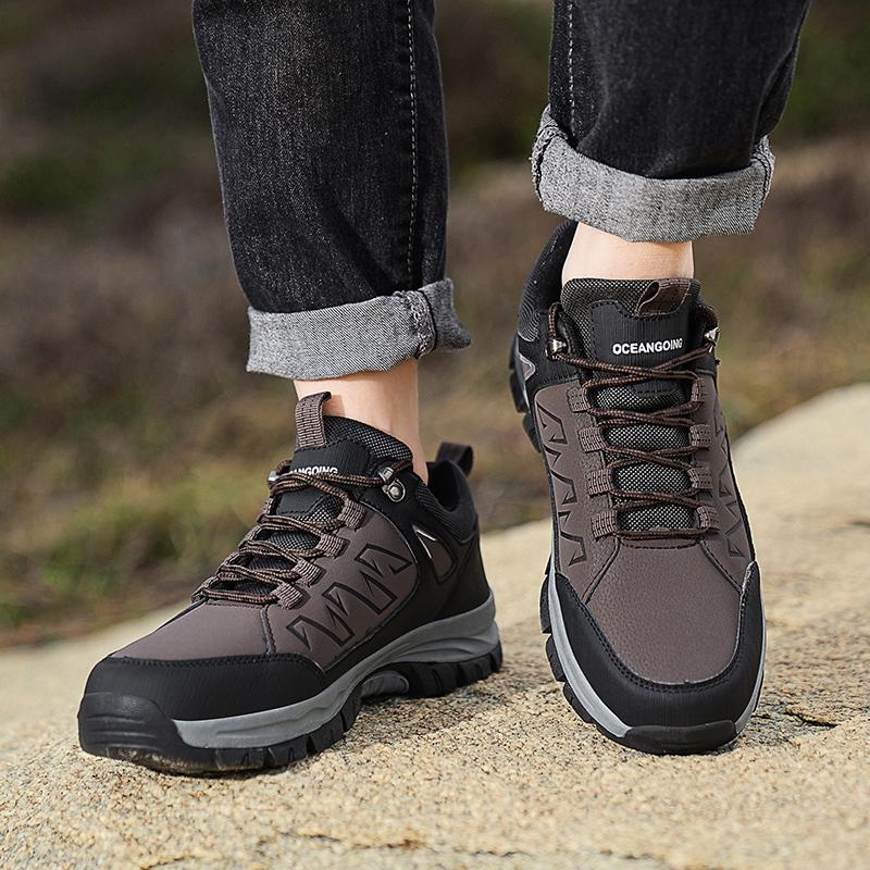 Fashion Large Size 48 Men's Hiking Shoes Outdoor Casual Sports Waterproof and Non-slip Camping Hiking Wear-Resistant Climbing Trekking