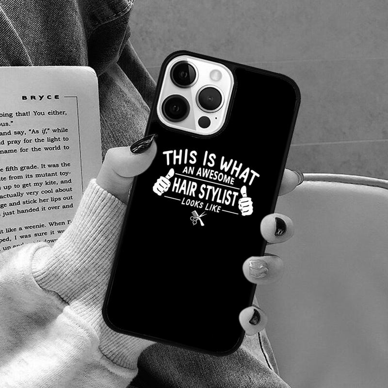 Hair Stylist Hairdresser Phone Case for iPhone 17 Air 16 16e 15 Plus for Apple 13 11 12 14 Pro Max Cover coque Shell