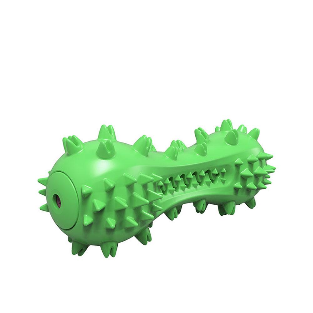 Dog Squeaky Dumbbell Chew Toy - Molar Stick Teeth Cleaning Bone Toothbrush for Puppies & Adult Dogs,