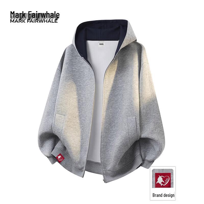 MARK FAIRWHALE Men s Hooded Zip-Up Sweatshirt 3XL