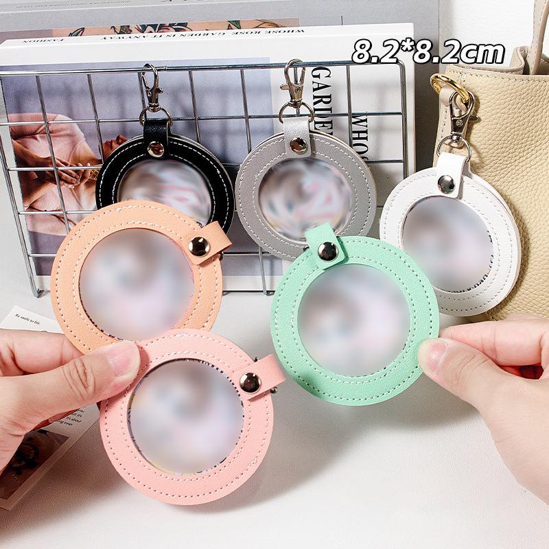 Round Badge Protective Case with Transparent Window Waterproof Hangable Portable Display Bag for Fan Supplies Gift Multi-color