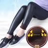Pantalones de Cuero Sintético para Mujer de Invierno Cálidos Engrosados Tallas Grandes Leggings Delgados de Terciopelo Moda