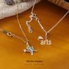 Banyan Tree S925 Silver Gingerbread Man Necklace for Women - Creative Autumn Winter Christmas Clavicle Chain