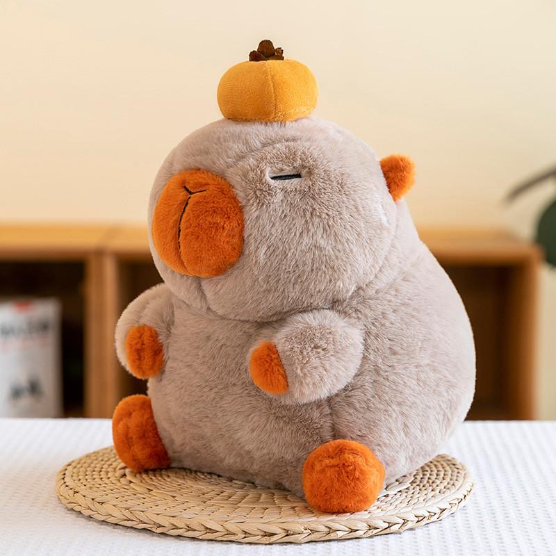 Capybara Animal Persimmon Plush Doll Childrens Birthday Gift Decoration Home