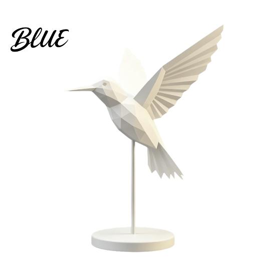 Decorative Bird Figurine Geometric Low-Poly Hummingbird Figurine 3D Printed Modern Statue Statue Artistic for Home Office Desk Shelf Unique Gift