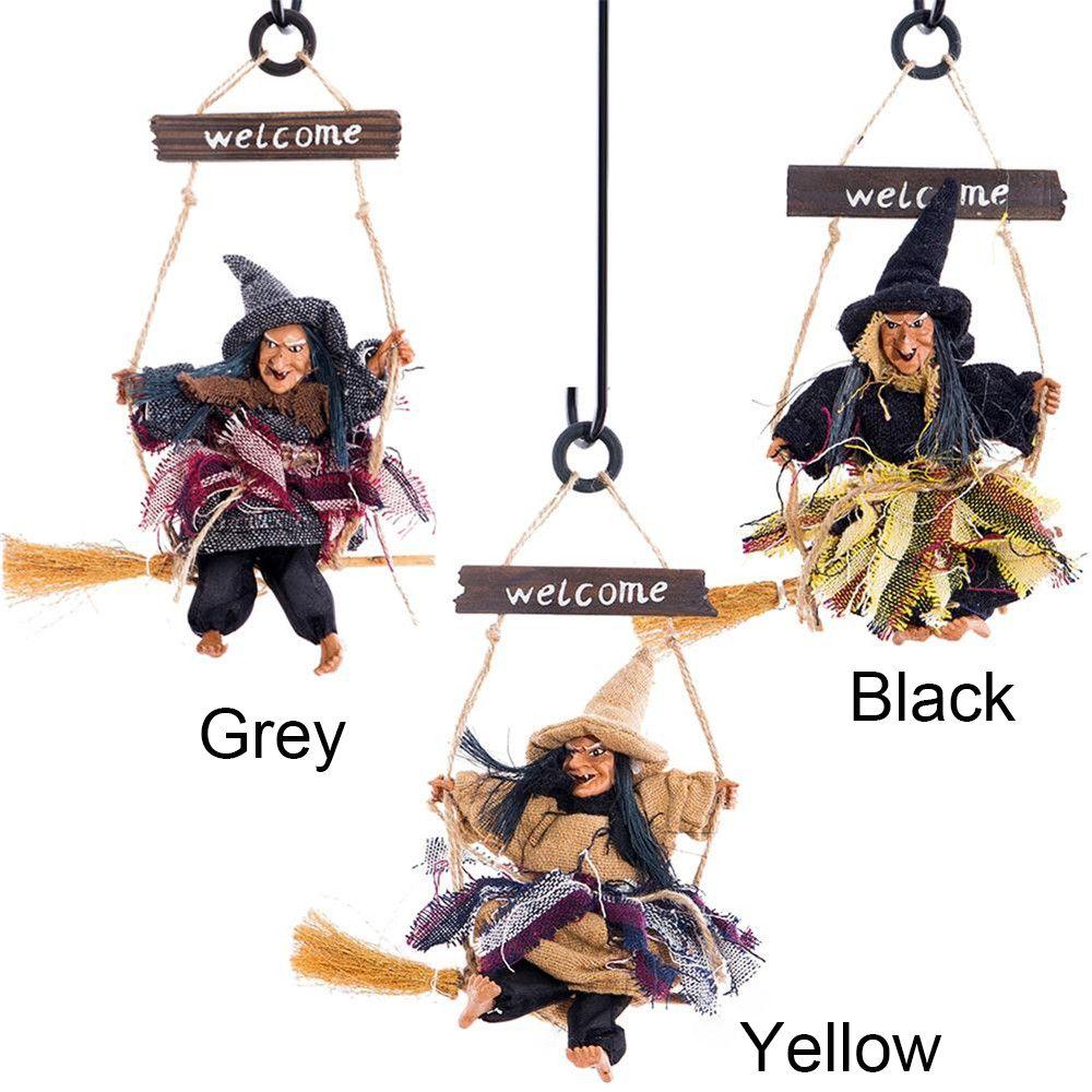 Spooky Props Haunted House Props Witch Dolls Home Door Bar Club Decor Halloween Hanging Ghost