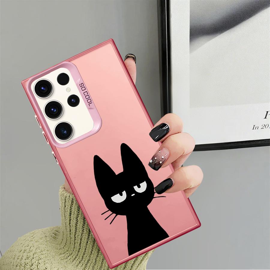 Cute Lucky Cat Case for Samsung Galaxy S25 S20 FE S22 Ultra S24 FE S25Edge S23 S21 Note 20 Ultra Phone Cover