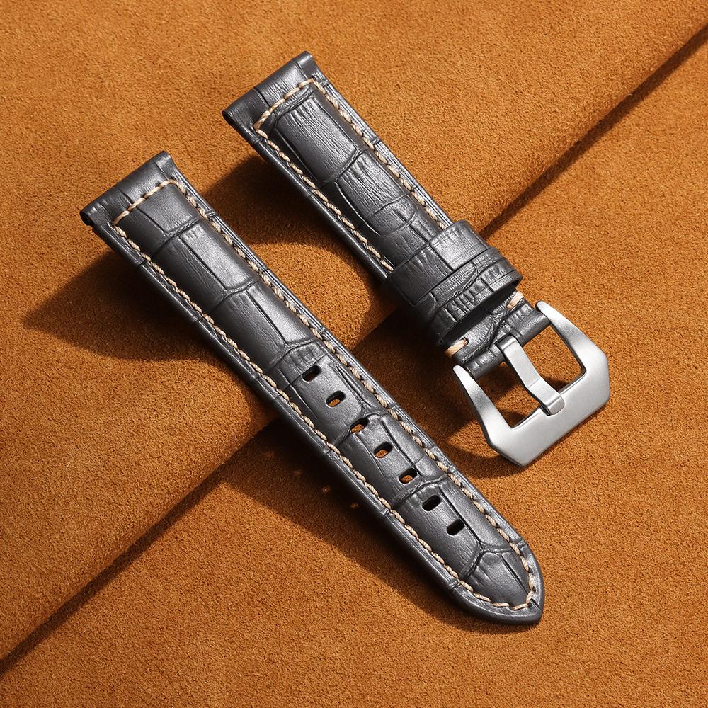 

Высококачественный ремешок для часов из натуральной телячьей кожи 20 мм 22 мм 24 мм 26 мм Мужской ремешок для часов Черный Коричневый Синий Матовый Ремешок для часов из коровьей кожи 26mm серый