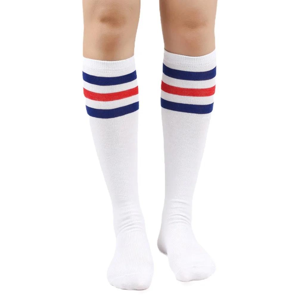 Solid Knee Length Socks Women's Striped Lolita Warm Hip-hop Sports Socks Harajuku Socks JK White Sock