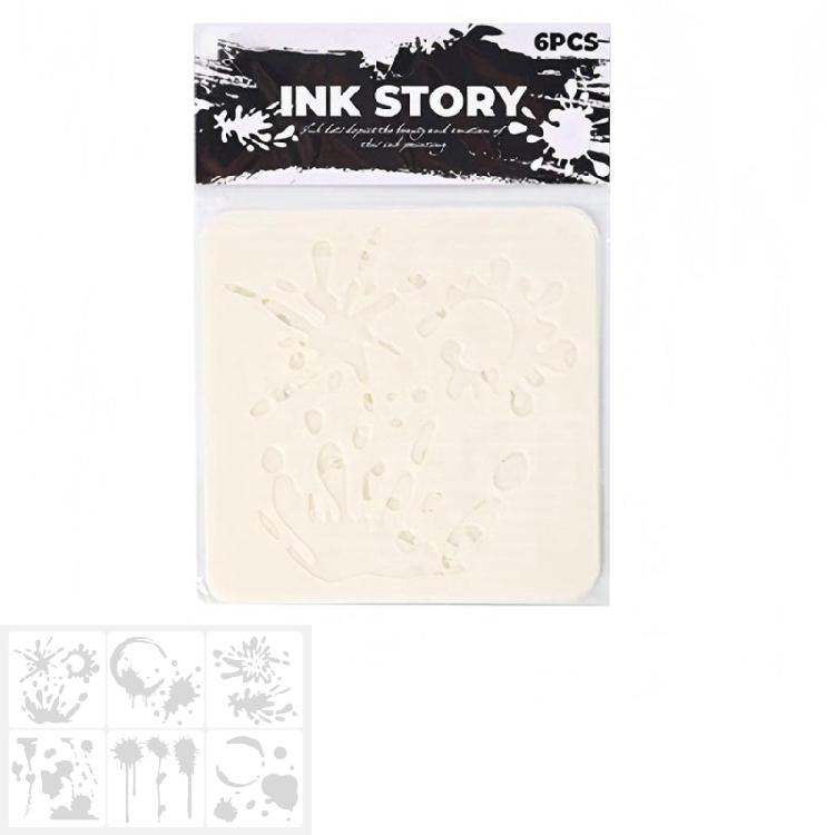 6 Pcs Ink Dots Stencils PET Drawing Templates For Classroom Activities And Crafting Art and Craft Stencils