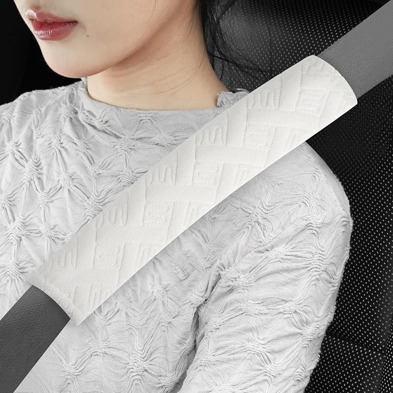 JUSTTOP 2-Pack Universal Car Seat Belt Pads Cover For A More Comfortable Driving, Seat Belt Shoulder Strap Covers Harness Pad For Car Interior