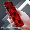 Case For Samsung Galaxy A50 A70 A30 A20s A20e A10 A40 A10s A10e M52 M51 M31 M30s M21 Black Phone Cover Bright Red Rose Flowers