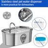 Large Capacity 35L Automatic Pet Water Dispenser Stainless Steel Cat Dog Fountain With LED Light Quiet Operation For Home Office