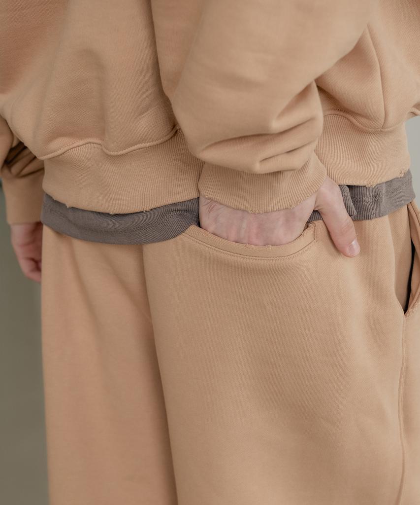 SSIN AND LEE (Unisex) Rusty Cotton Sweatpants Beige