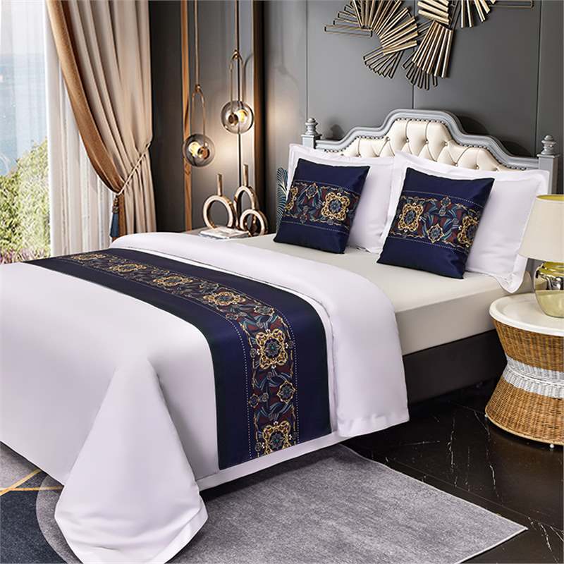 Landscape Painting Bed Flags Bedroom Decoration Bed End Scarf Hotel Household Dustproof Decorative Cloth Home Textiles Household Goods Pillow Cover