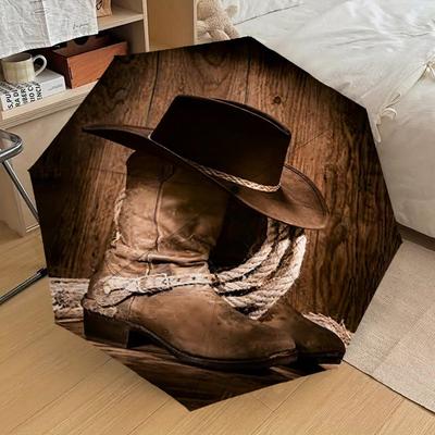 1PC Cowboy Boots Umbrella-8-Rib Reinforced, Automatic Open, Lightweight & Durable, Cute Fashion Accessory for Outdoor-Y0303