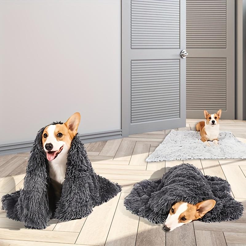 Long Plush Pet Mat Double Layer Pet Blanket Large Medium Dogs Cat Mat Warm And Comfortable Dog Cushion Bed