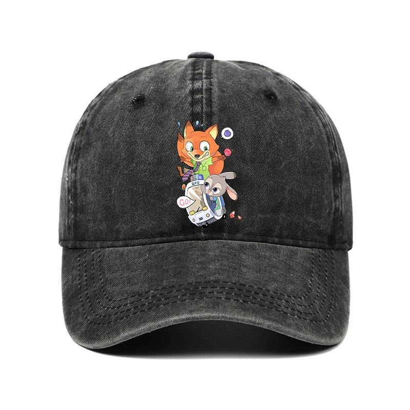 Cartoon Zootopia Aufdruck Baseballkappe Nick Judy Trucker-Mütze Herren Damen Paar Retro Sommer Lässig Outdoor Verstellbar Papa-Hut