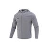 Logo Print Running Training Hoodie Jacket Men Gray 23600303-014