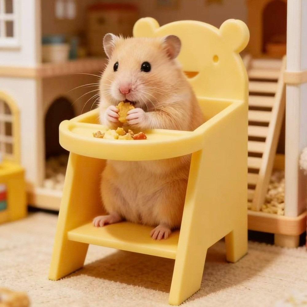 Bear Shape Mini Pet Dining Seat Mini Mini Pet Chair New Small Pet Seat  Small Rat Cage
