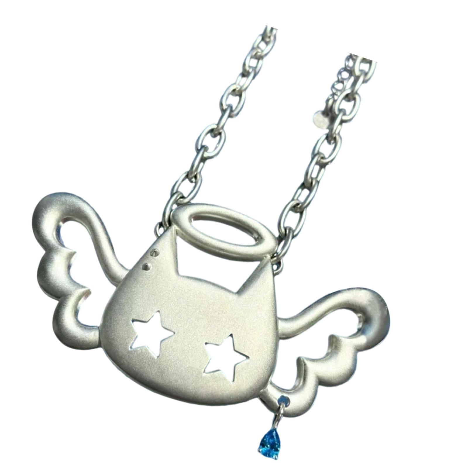 

Delicate Angel Wing Pendant Necklace Alloy Comfortable Daily Wear Versatile Clavicle Chain Fashion Accessory for Her