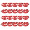 20Pcs Red Lip Rhinestones Resin Crystal Hot Diamond Pattern Clothing Decoration DIY Accessories