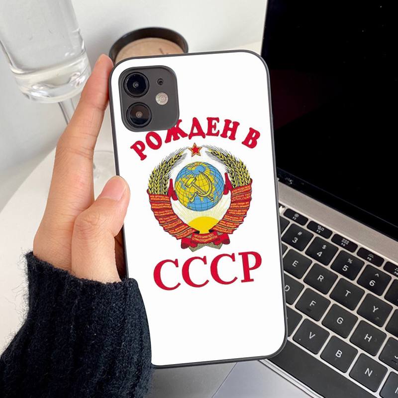 Soviet Union USSR Grunge Flag Phone Case for iphone 13 8 7 6S Plus X 5S SE 2020 XR 11 12 mini pro XS MAX