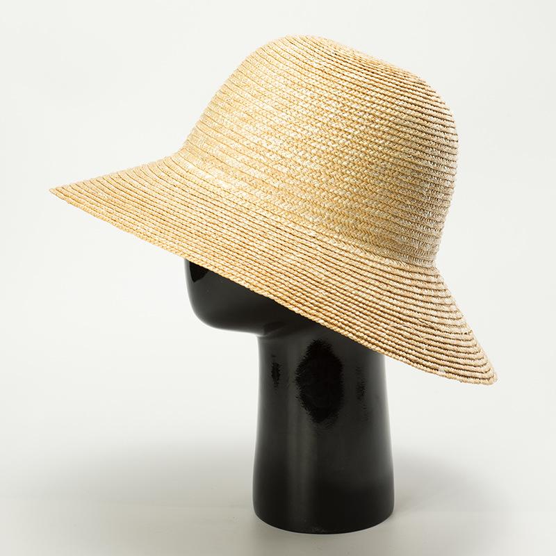 Spring and Summer New Light Board Straw Big Brim Straw Hat Women Travel Beach Sunscreen Sunshade Straw Hat Simple Versatile Basin Hat