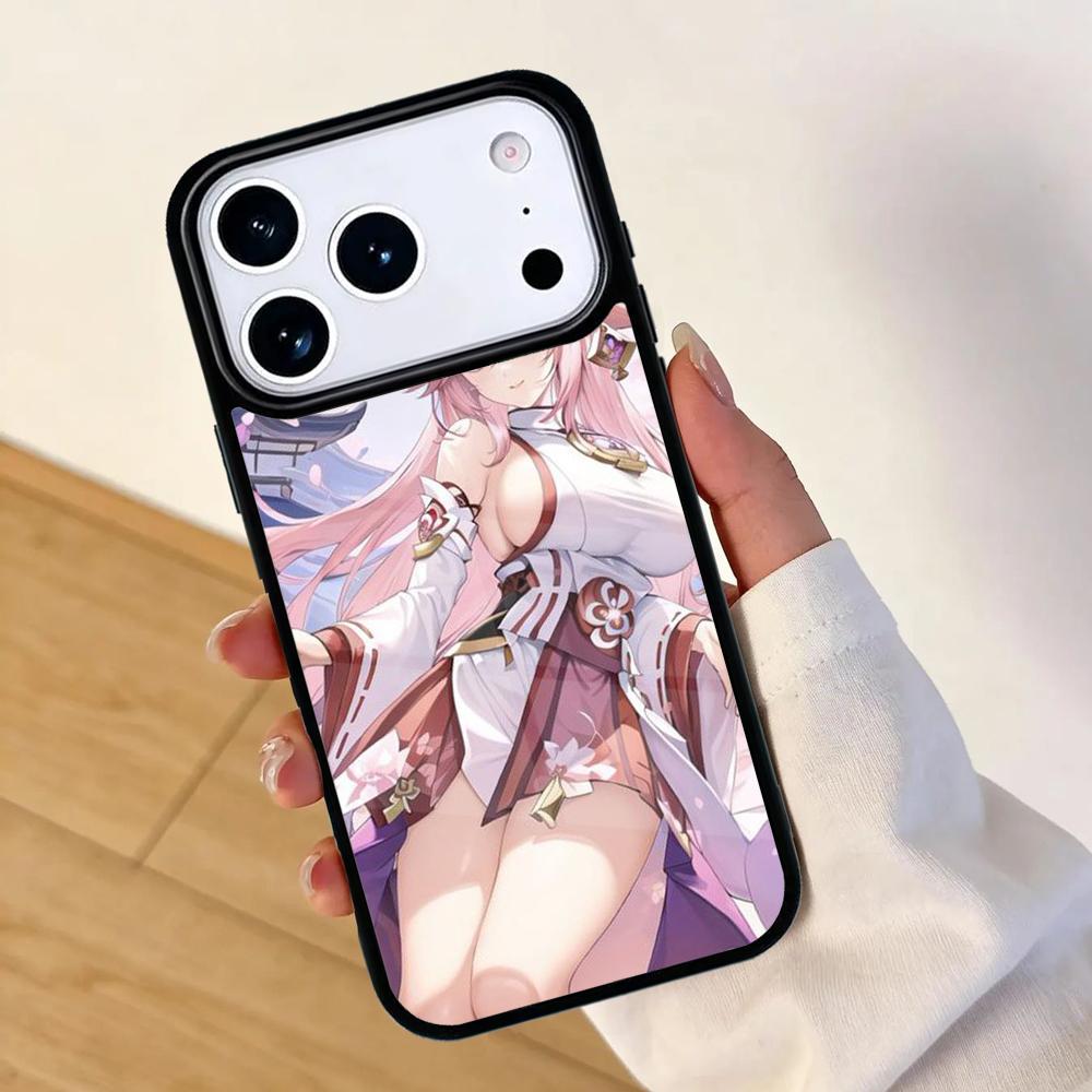 Genshin Impact Yae Miko Mobile Phone Case for IPhone 17 AIR 16pro Max 15 14 13 12 11 Bumper Cover