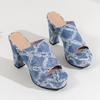 Super High Heels Women Slippers Classic Canvas Denim Slipper Summer Open Toe High Heeled Sandals Chaussons Femme Sandalias Tacón