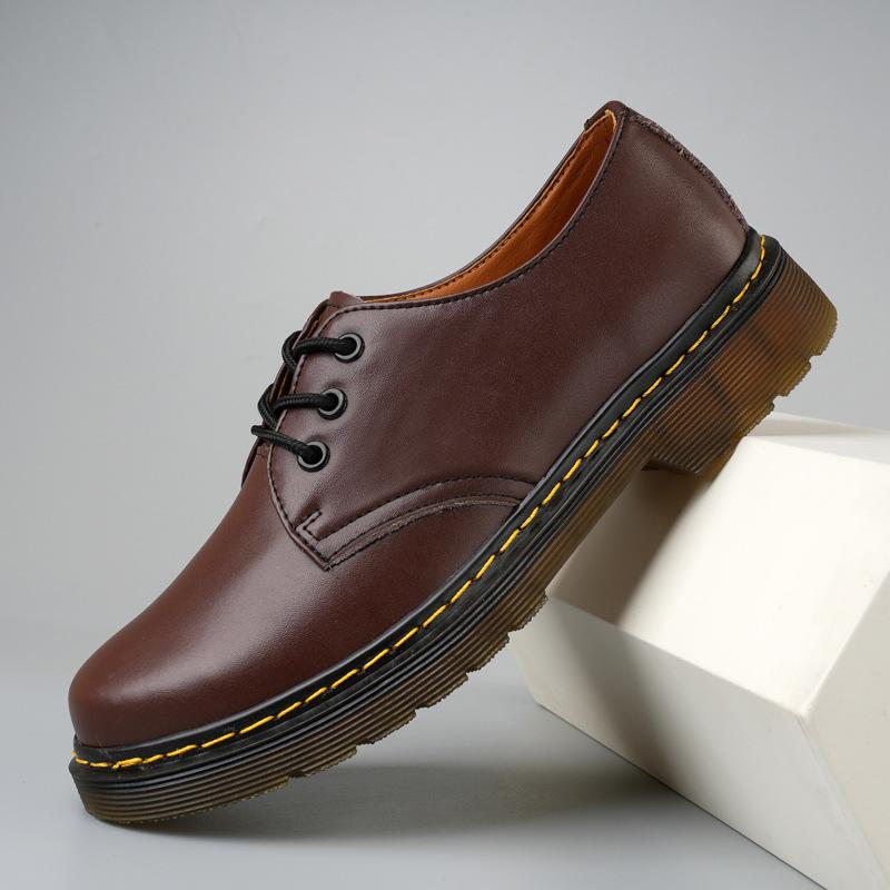 Low-top leather casual couple shoe holes classic large-size men's shoes, tooling women's short boots 1