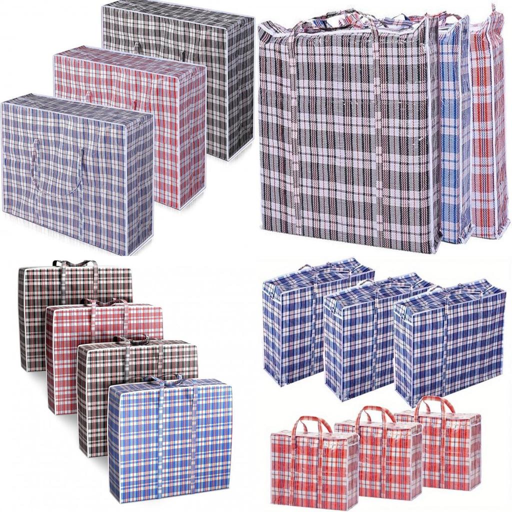 Large Moving Bag With Zipper And Handles For Clothes Storage And Transport