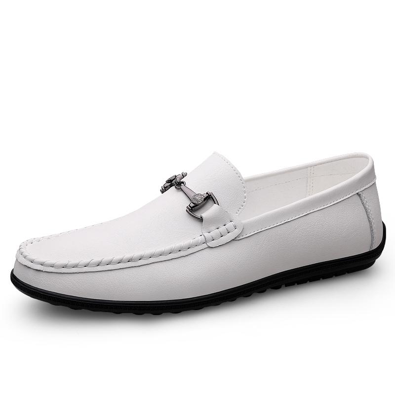 Fashion Genuine Leather Summer Walk Loafers Fashion Designer Mens Casual Shoes Handmade Male Slip On Flats Leisure Walk Shoes Moccasins