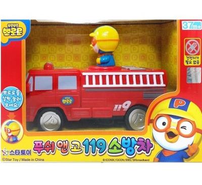 Pororo Push & Go 119 Brannbil/PRM211064, Koreansk leketøy