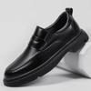 Pánské Oxfordské boty šněrovací pravá kůže britské pánské kancelářské boty pánská módní společenská obuv formální šněrovací černé boty pánské