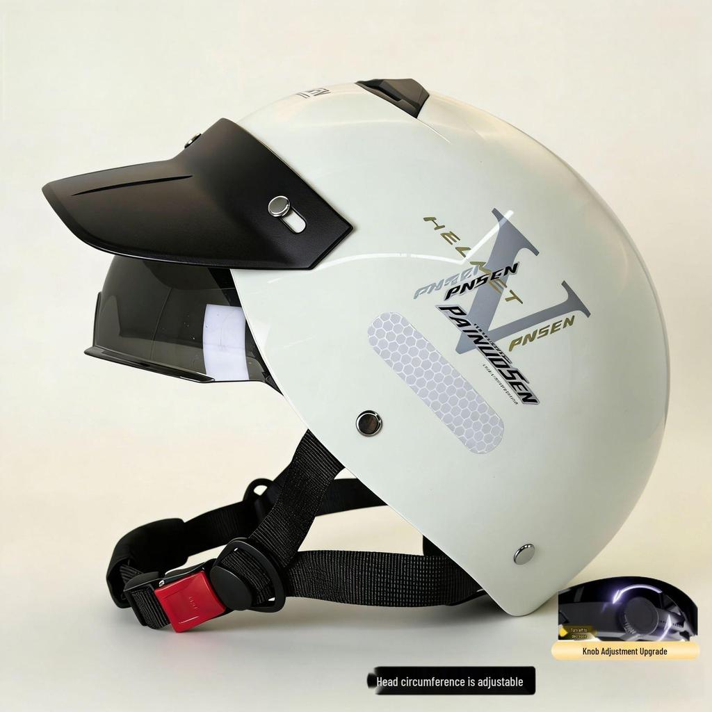 Unisex All-Season Electric Scooter & Motorcycle Helmet with Summer Sun Protection