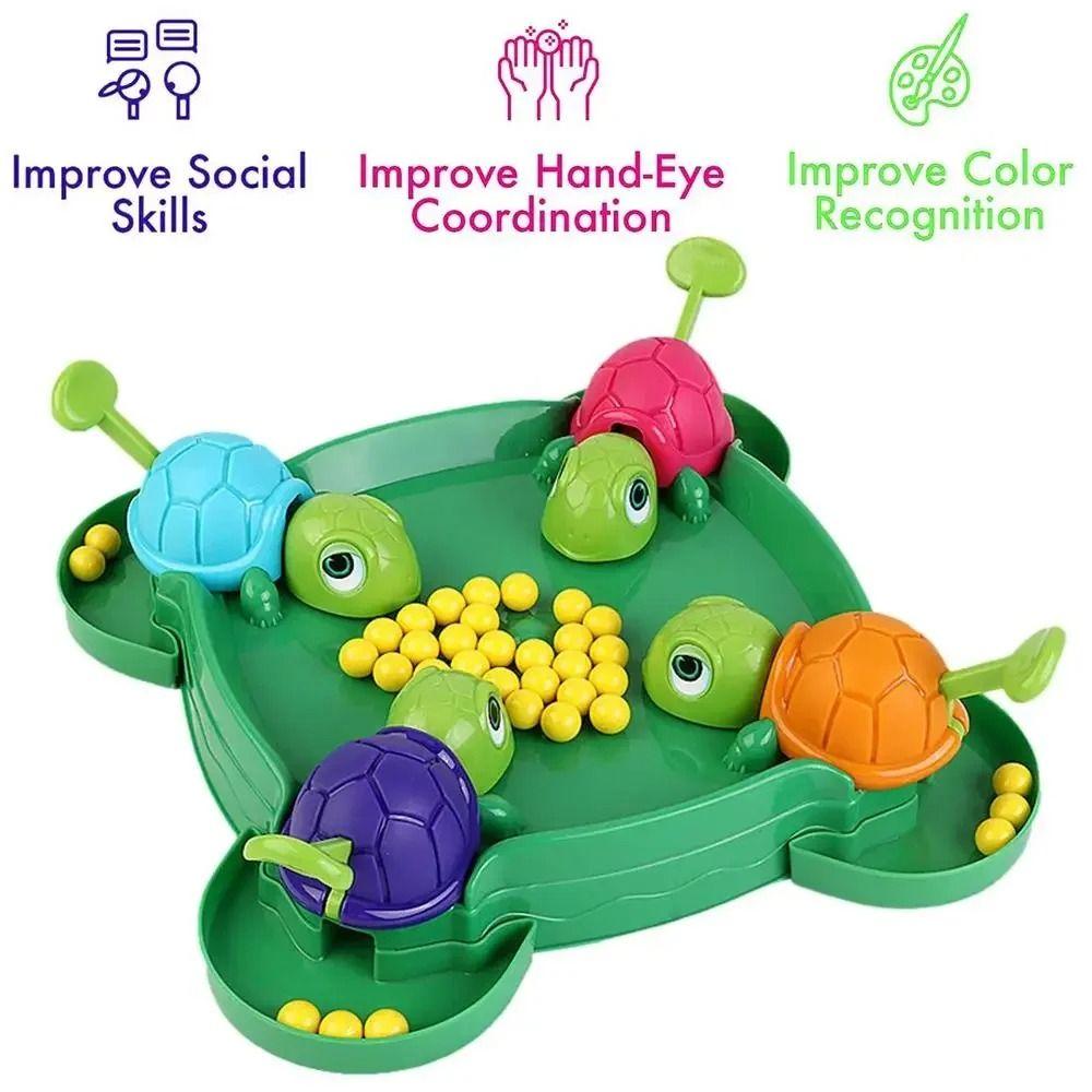 Learning Turtles Eat Beans Board Game Portable Puzzle Game Interactive Toys  Family Parent Child