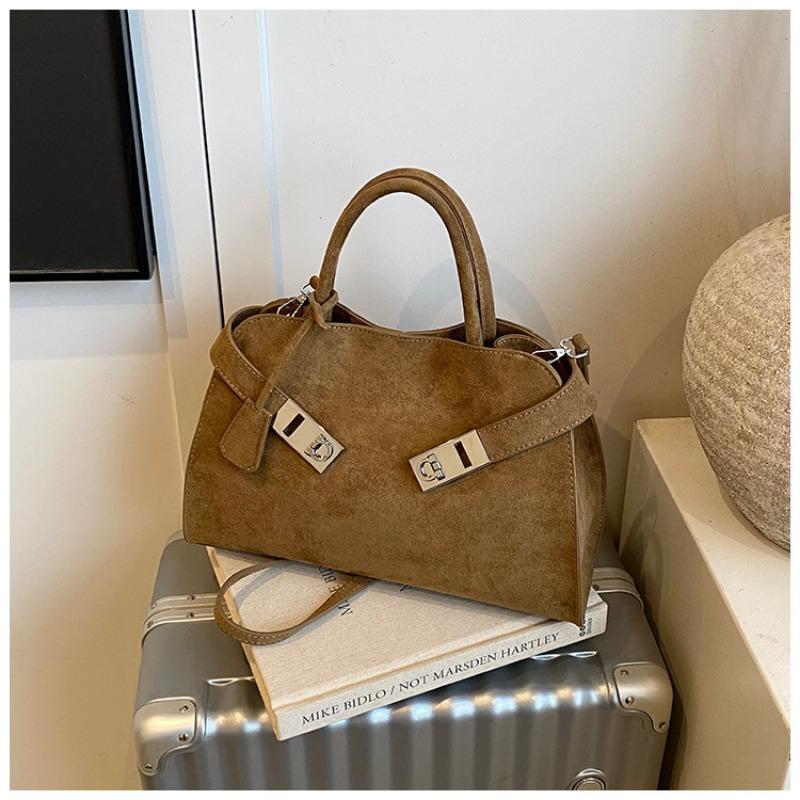 Suede Bag Women's Large-capacity New Autumn and Winter Messenger Bag High-end Commuting Platinum Tote Bag