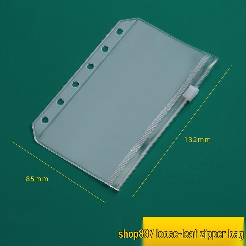 Pochettes transparentes en PVC de différentes tailles avec fermeture éclair: Rangement de documents A6/A5 et porte-cartes de visite A7, conception à 6 trous.