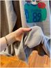 Women's 2025 Cartoon Print Woolen Long Sleeve T-shirt: Loose, Warm, Plus Velvet, Brushed Inner Layer