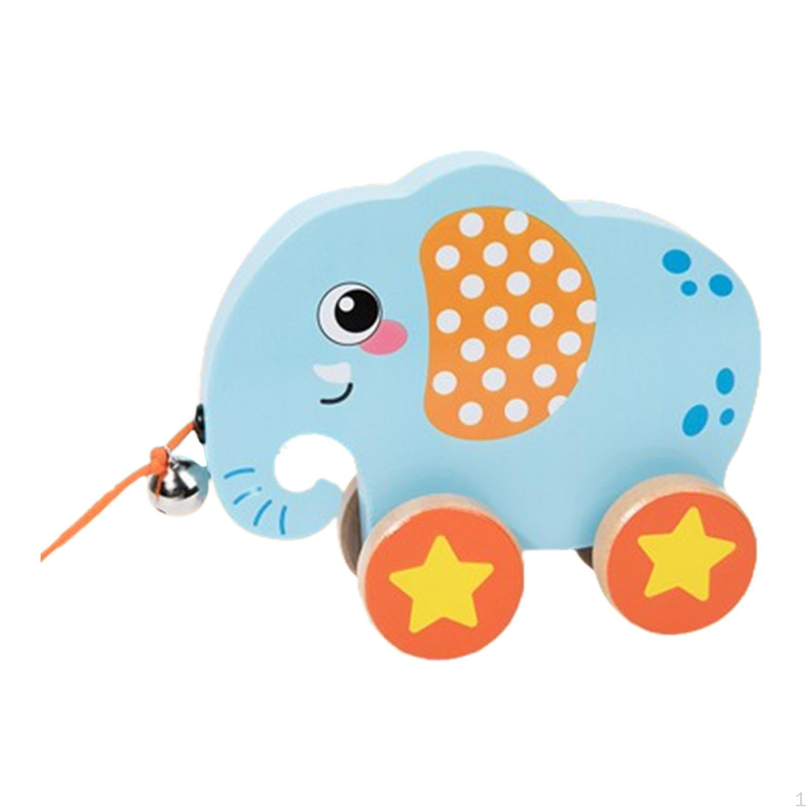 

Игрушки для игры «Толкай и тяни» в виде животных, развивающие игрушки Монтессори для детей, малышей, детей на день рождения Elephant