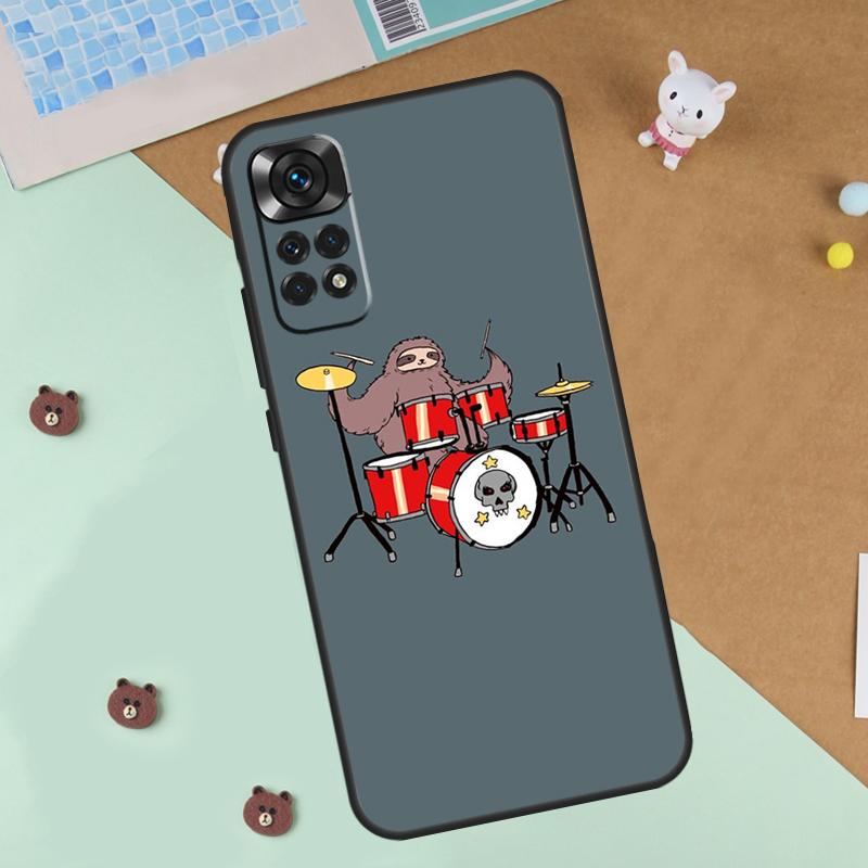 Musical Instrument Drum Case For Xiaomi Redmi Note 13 14 9 10 11 12 Pro 10S 11S 12S Cover For Redmi 13C 10C 12C 14C