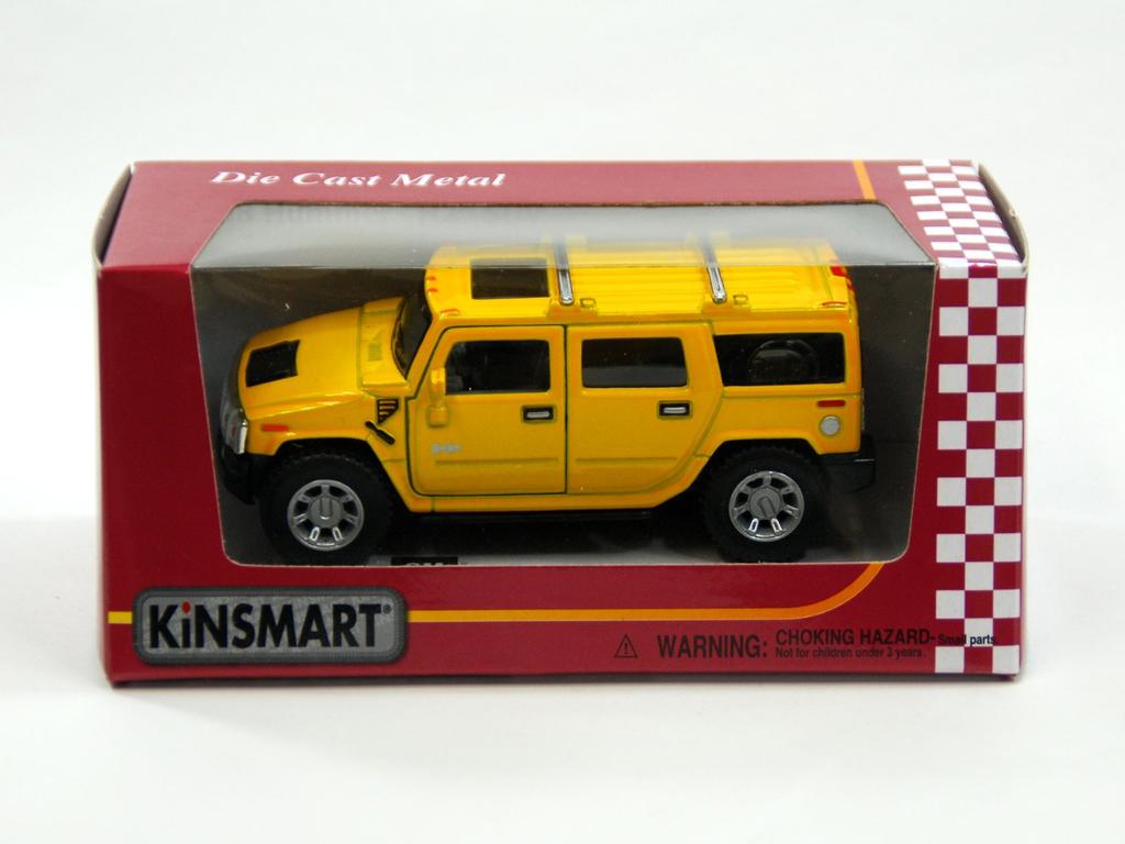 KiNSMART Hummer H2 SUV Amarelo Caixa de Janela 140 200-527