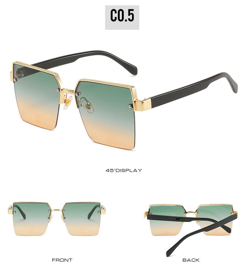 2022 Spring European & American Celebrity Square Frame Sunglasses - Milan Fashion Half-Frame