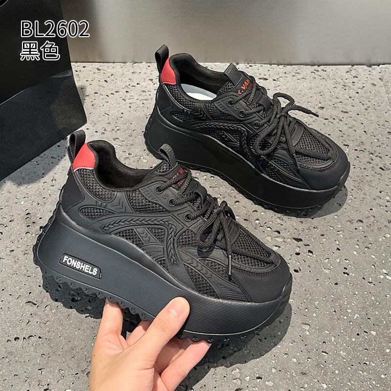 

Dad shoes new autumn platform sports casual super fire Forrest Gump shoes 36 чёрный