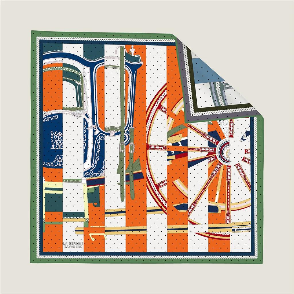 luxurious Brand Two-sided Twill Women Scarf Sunscreen Foulard Shawl Hijab Female Hair Hijab Wraps Neckerchief Bandanda Echarpe